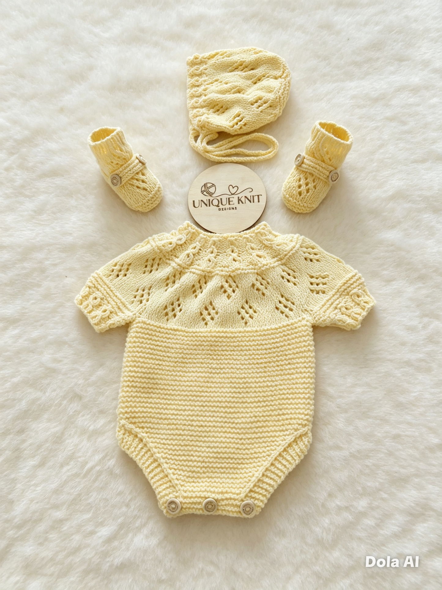 "Luna” 3 Piece Knitting pattern set for Reborn doll 16-22” or 0-3 Month Old Baby