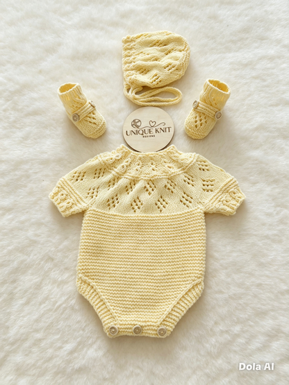 "Luna” 3 Piece Knitting pattern set for Reborn doll 16-22” or 0-3 Month Old Baby