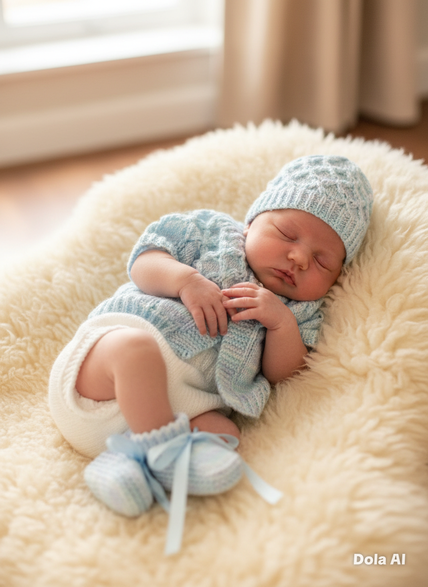 "Sugar & Spice” Multi-piece Knitting pattern for Reborn doll 16 -22” or 0-3 Month Old Baby