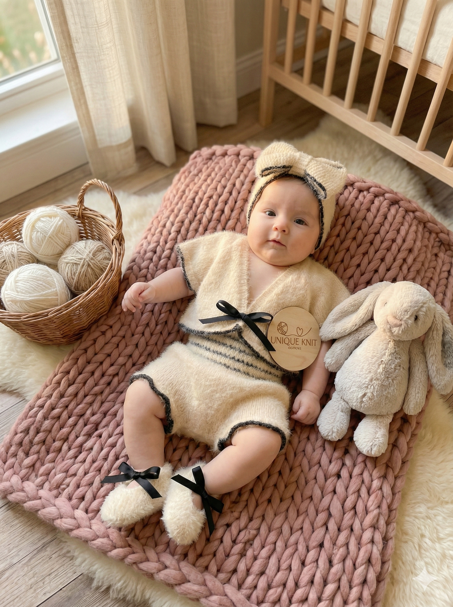 "Carmen” 4 Piece Knitting pattern set for Reborn doll 16 -22” or 0-3 Month Old Baby