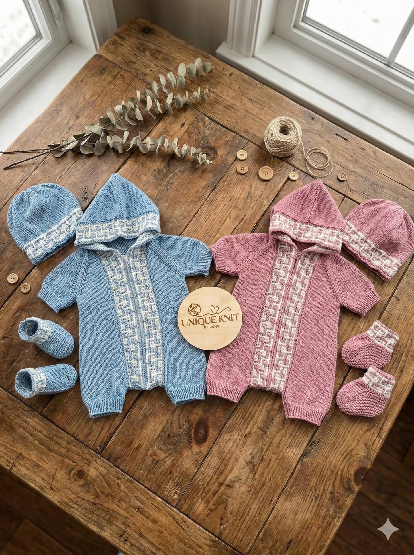 "Tetris” Romper Knitting pattern set for Reborn doll 16 -22” or 0-3 Month Old Baby