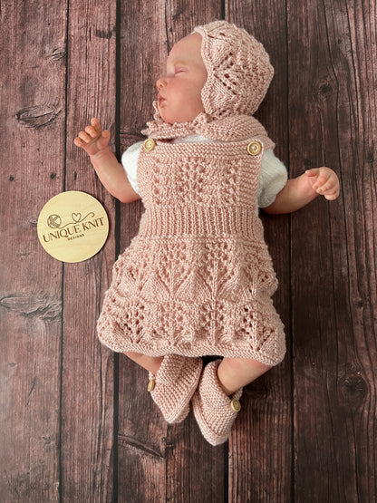 "Tim & Kim ” Multi Piece  twin set knitting pattern for reborn doll 16-22" or 0-3 month old baby