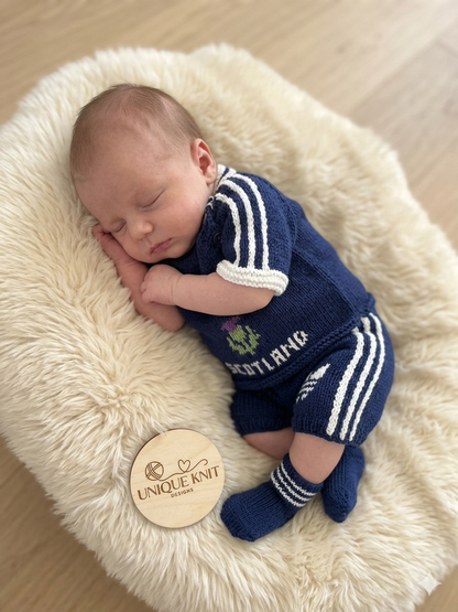 "Tiny Tartans” 3 piece Knitting pattern set for Reborn doll 16 -22” or 0-3 Month Old Baby