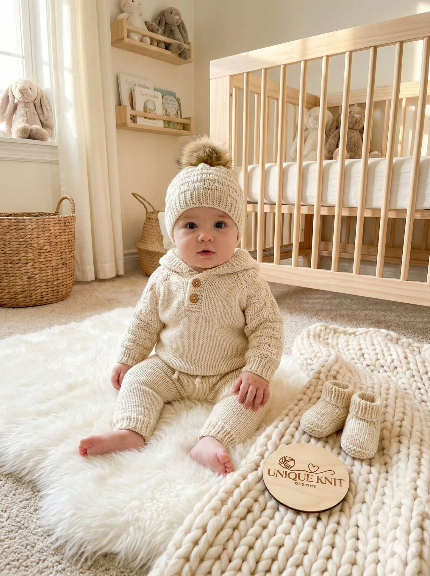 "Dubai” 4 Piece Knitting pattern set for Reborn doll 16 -22” or 0-3 Month Old Baby