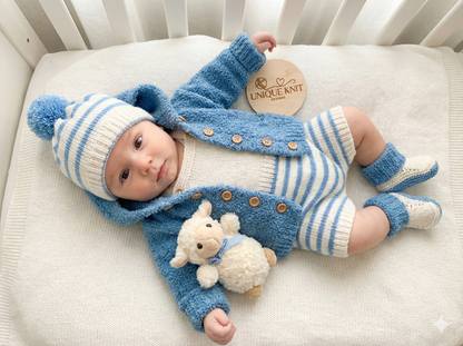 "Topaz” 4 Piece Set Knitting pattern for Reborn doll 18-22” or 0-3 Mth Old Baby