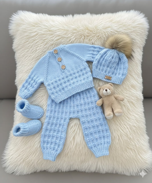 "Winter” 4 Piece Set Knitting pattern for Reborn doll 16-22” or 0-3 Month Old Baby