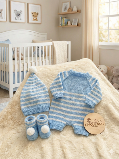 "Peaches & Cream” Romper Set Knitting pattern for Reborn doll 16 - 22” or 0-3 Mth Old Baby