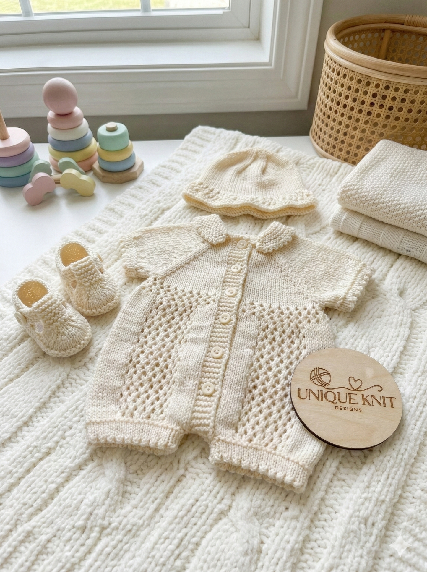 "Clover” Romper Knitting pattern for Reborn doll 16 -22” or 0-3 Mth Old Baby