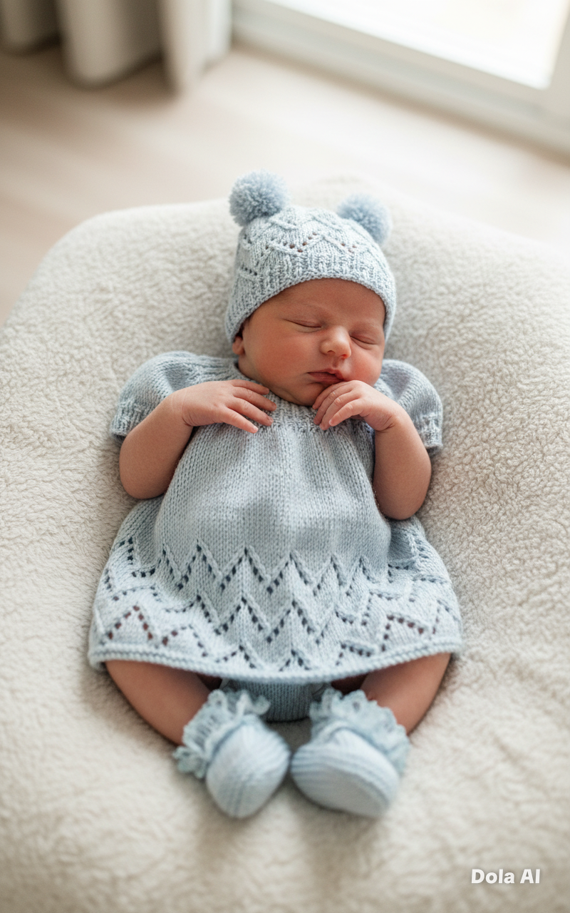 "Maggie” Multi-piece Knitting pattern for Reborn doll 16 -22” or 0-3 Month Old Baby