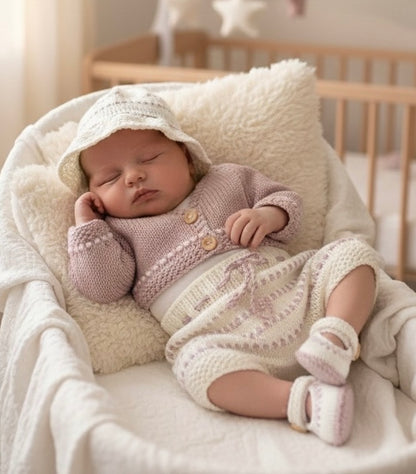 "Brook” 5 piece knitting pattern set for a reborn doll 16 -22” or 0-3 Month Old Baby