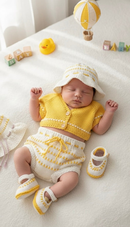 "Brook” 5 piece knitting pattern set for a reborn doll 16 -22” or 0-3 Month Old Baby