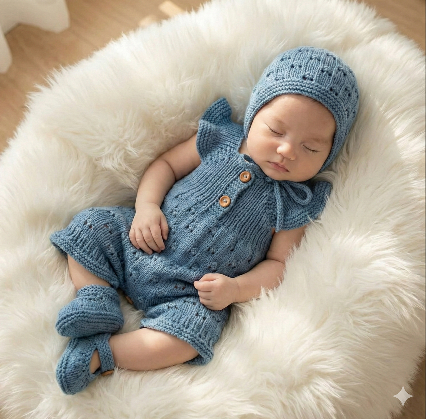 "Treacle” Romper Knitting pattern for Reborn doll 16 -22” or 0-3 Month Old Baby