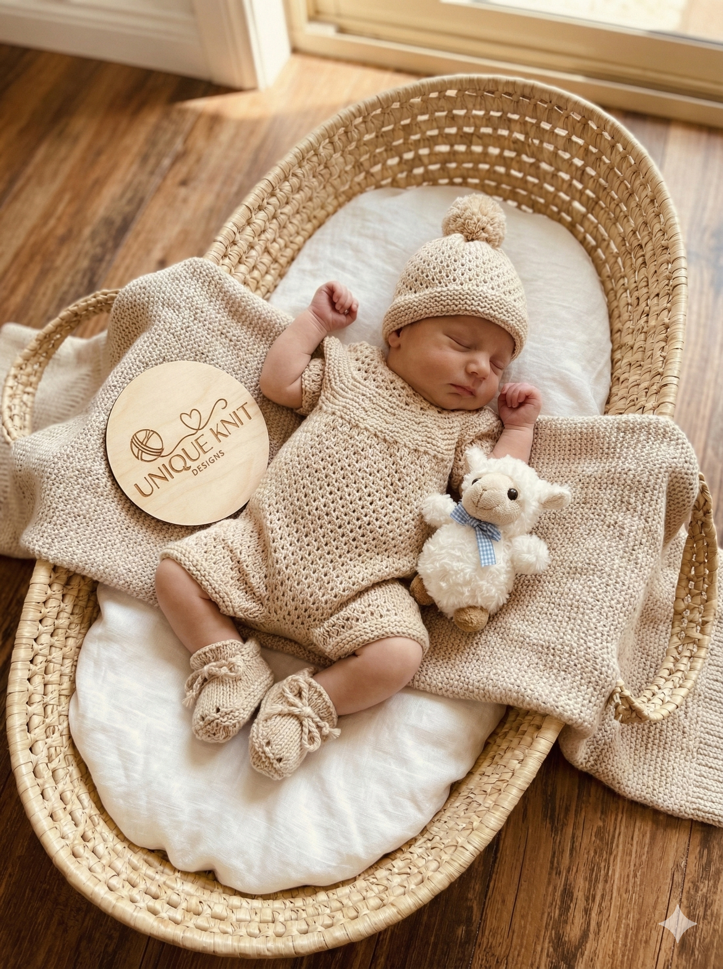 "Wisteria” romper Knitting pattern for Reborn doll 16 -22” or 0-3 Mth Old Baby