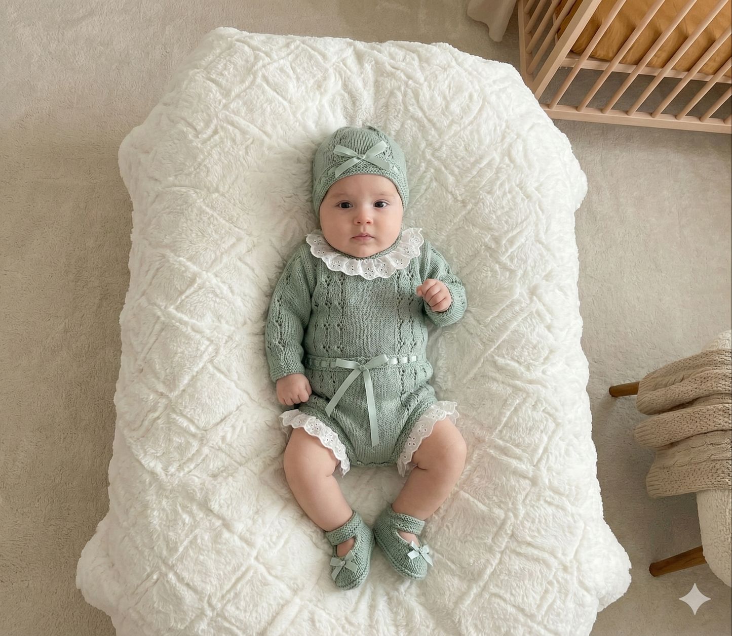 "Dahlia ” Angel Set Knitting pattern for Reborn doll 16 -22” or 0-3 Mth Old Baby