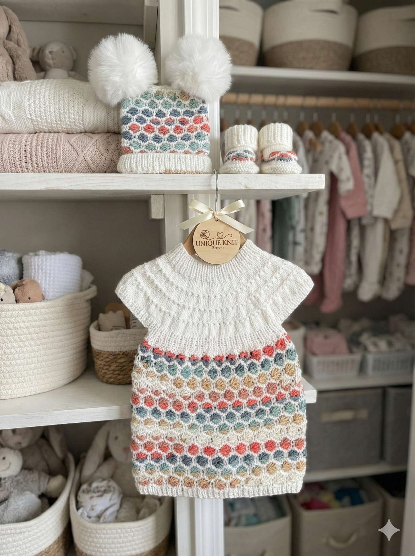 "Bubbles” 3 Piece Knitting pattern set for Reborn doll 16 -22” or 0-3 Month Old Baby