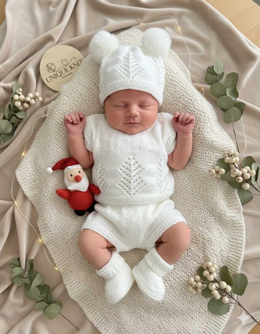 "Icicle” 4 Piece Knitting pattern set for Reborn doll 16 -22” or 0-3 Month Old Baby