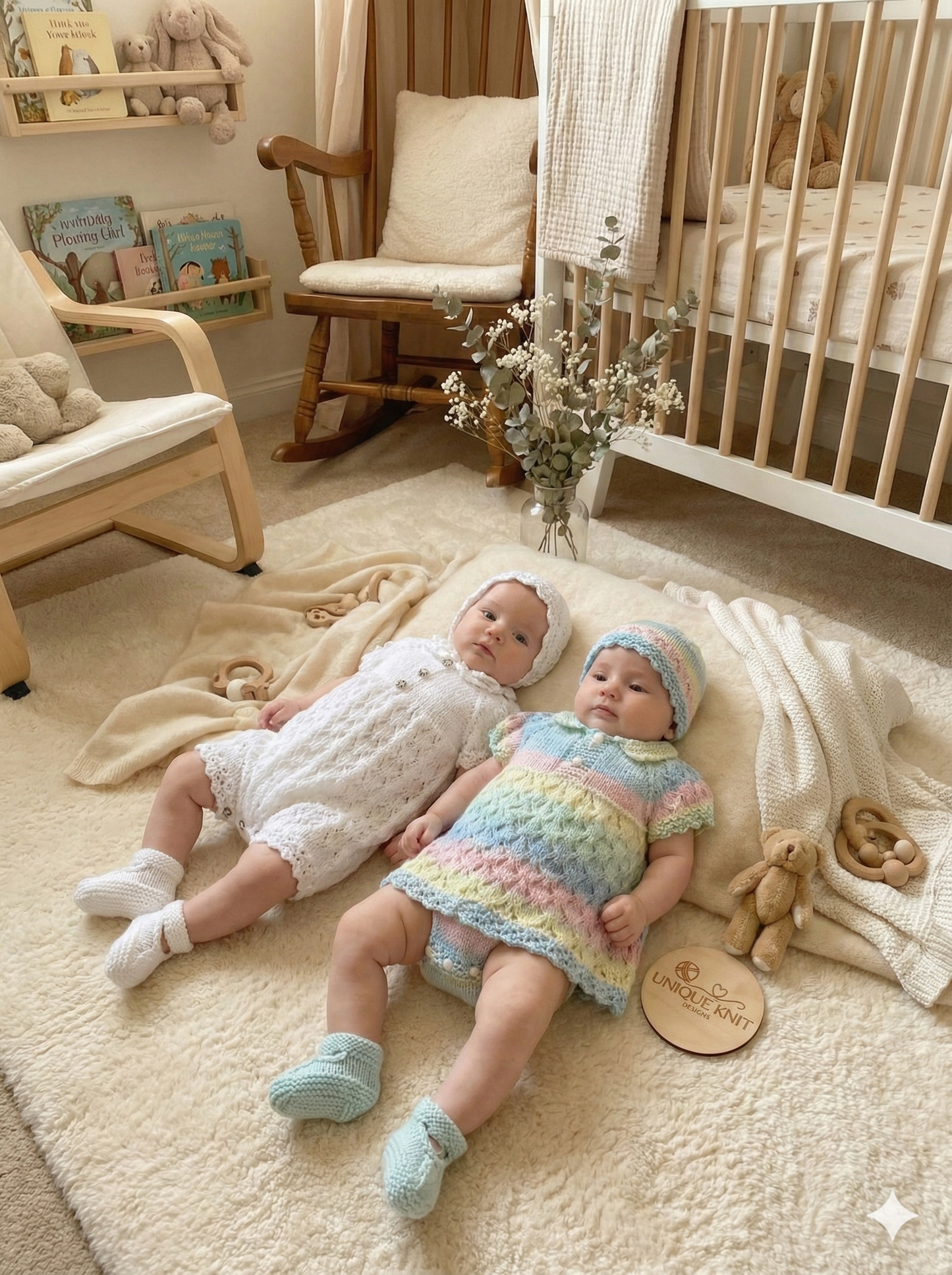 "Daisy” Romper and Dress set Knitting pattern for Reborn doll 16 -22” or 0-3 Mth Old Baby