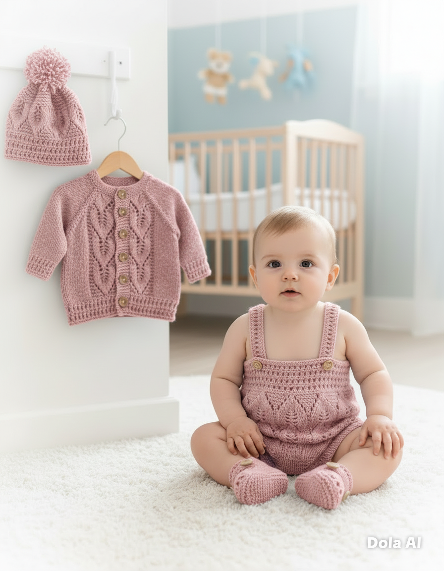 "Oregano” 4 Piece Set Knitting pattern for Reborn doll 16-22” or 0-3 Mth Old Baby