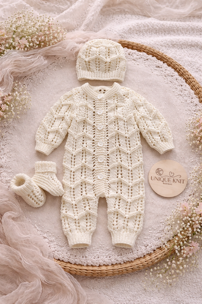 "Amari” Multi-piece Knitting pattern for Reborn doll 16 -22” or 0-3 Month Old Baby