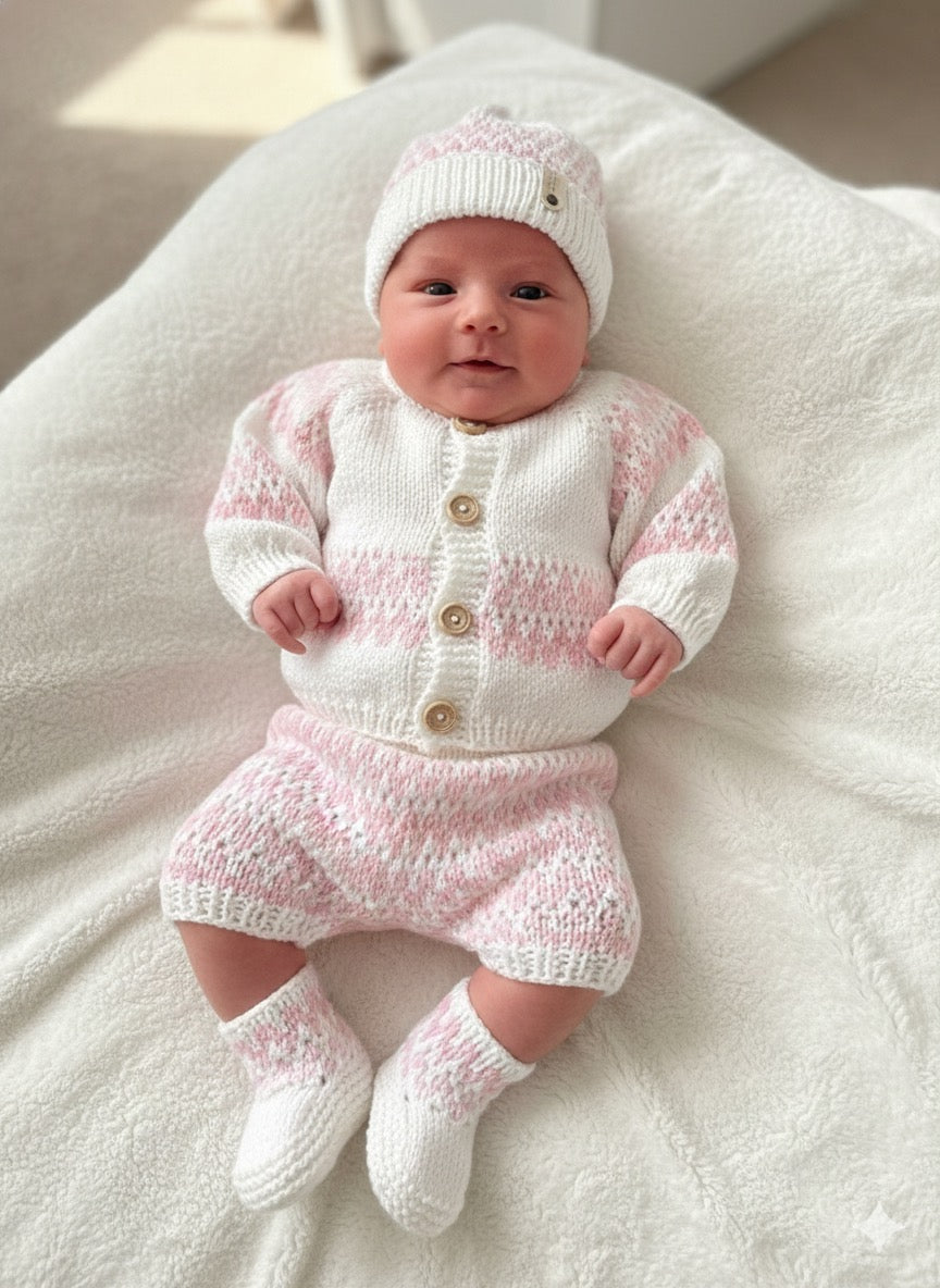"Zingara” 4 Piece Knitting pattern set for Reborn doll 16 -22” or 0-3 Month Old Baby
