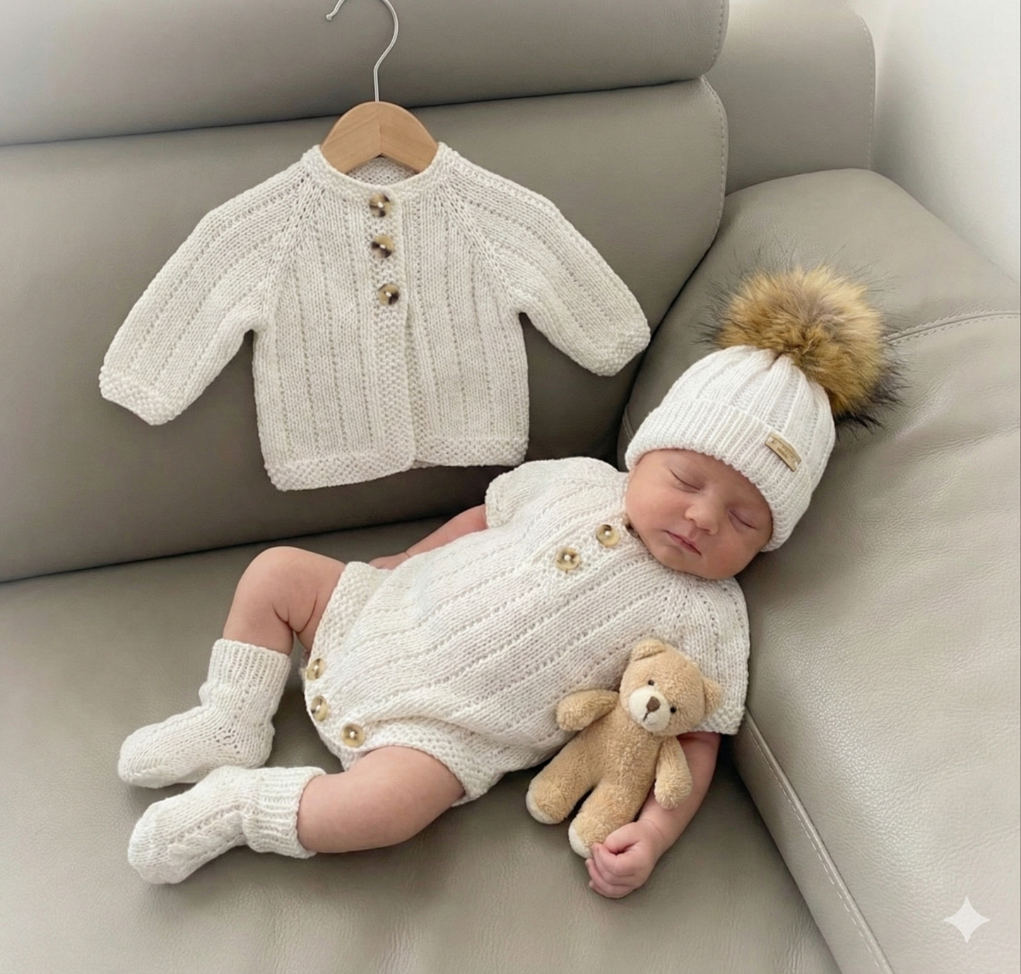 "Cotton ” Multi-piece Knitting pattern for Reborn doll 16 -22” or 0-3 Month Old Baby