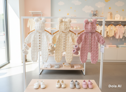 "Miami" Romper knitting pattern for reborn doll 16-22" or 0-3 Month old baby
