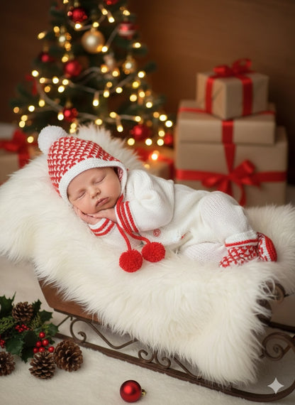 "Holly” Romper Knitting pattern for Reborn doll 16 -22” or 0-3 Month Old Baby