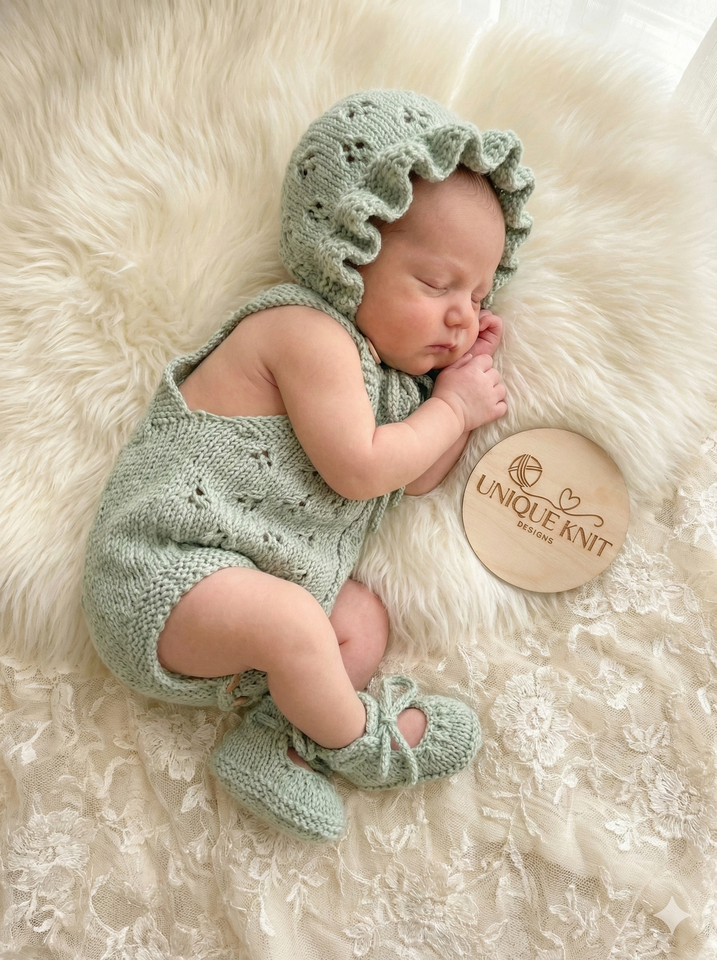 "Citrus” Romper Knitting pattern for Reborn doll 16 -22” or 0-3 Mth Old Baby