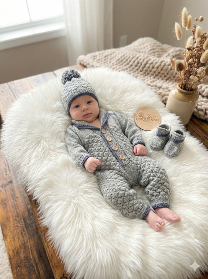 "Rupert” Romper Knitting pattern set for Reborn doll 16 -22” or 0-3 Month Old Baby