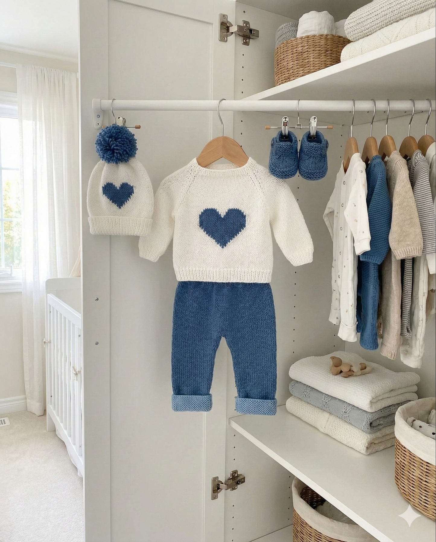 "Camellia” Jeans Set Knitting pattern for Reborn doll 16 -22” or 0-3 Mth Old Baby