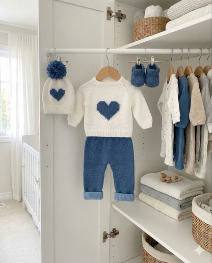 "Camellia” Jeans Set Knitting pattern for Reborn doll 16 -22” or 0-3 Mth Old Baby