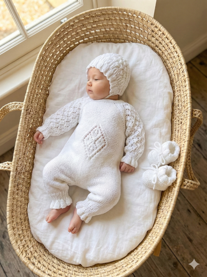 "Princess” Romper Knitting pattern for Reborn doll 16 -22” or 0-3 Month Old Baby