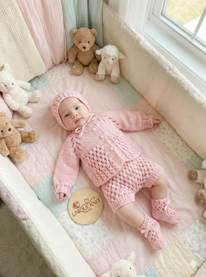 "Truffle” 4 Piece Set Knitting pattern for Reborn doll 16-22” or 0-3 Month Old Baby