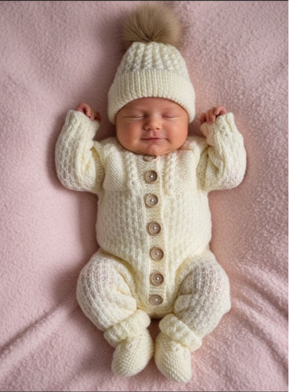 "Primrose” Romper Knitting pattern for Reborn doll 16 -22” or 0-3 Mth Old Baby