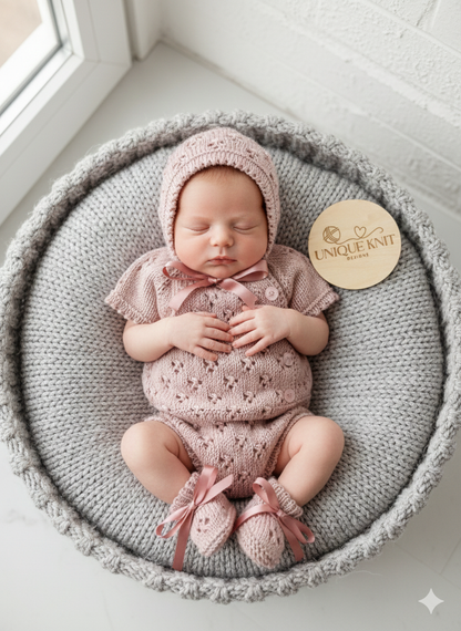 "Britney" 4 piece knitting pattern for reborn doll 16-22" or 0-3 Month old baby