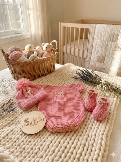 "Buttercup ” Romper Knitting pattern for Reborn doll 16 -22” or 0-3 Mth Old Baby