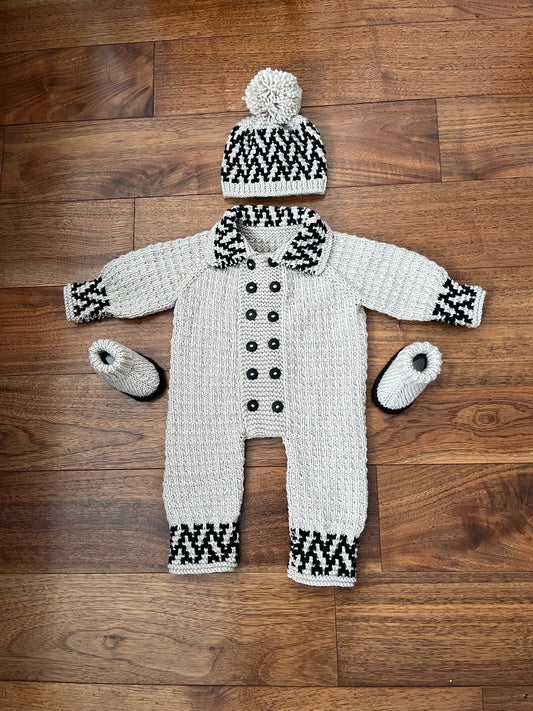 "Fudge” Romper Set Knitting pattern for Reborn doll 16-22” or 0-3 Month Old Baby