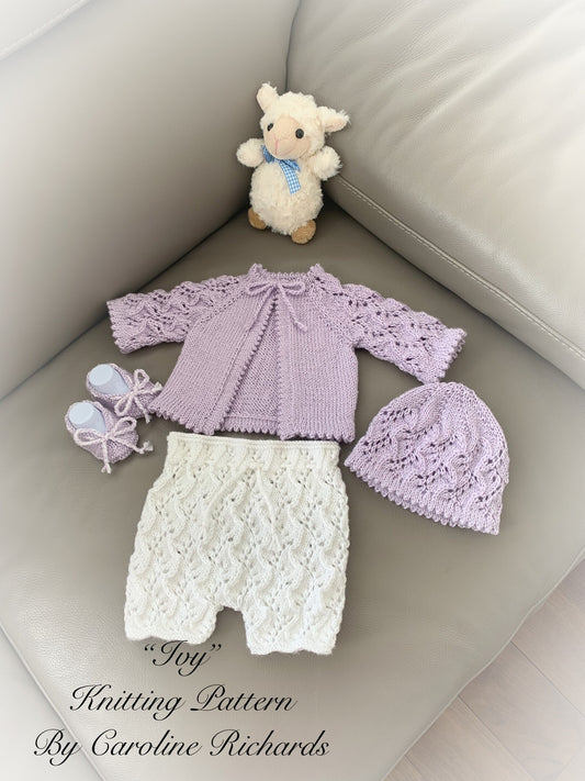 "Ivy” 4 Piece Set Knitting pattern for Reborn doll 16-22” or 0-3 Month Old Baby