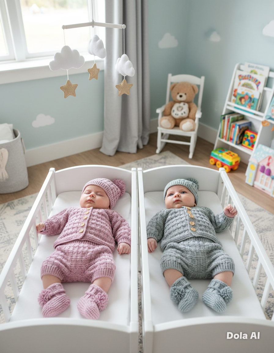 "Tate & Kate” 4 Piece Set Knitting pattern for Reborn doll 16-24” or 0-6 Mth Old Baby