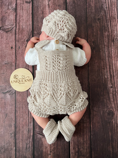 "Tim & Kim ” Multi Piece  twin set knitting pattern for reborn doll 16-22" or 0-3 month old baby