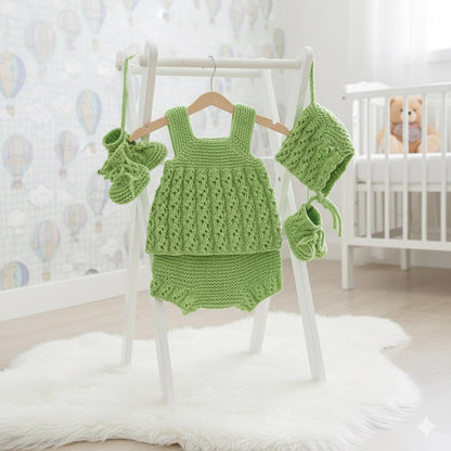 "Misty” 4 Piece Set Knitting pattern for Reborn doll 16-22” or 0-3 Month Old Baby