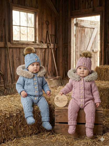 "Alaska” 3 piece Knitting pattern set for Reborn doll 16 -24” or 0-6 Month Old Baby
