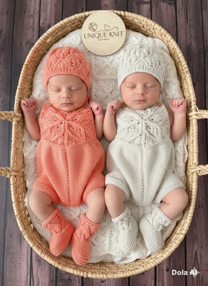 "Starlight” 3 Piece Knitting pattern set for Reborn doll 16 -22” or 0-3 Month Old Baby