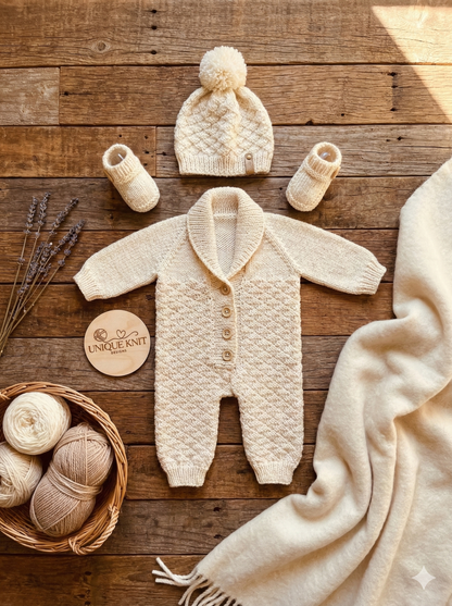 "Rupert” Romper Knitting pattern set for Reborn doll 16 -22” or 0-3 Month Old Baby