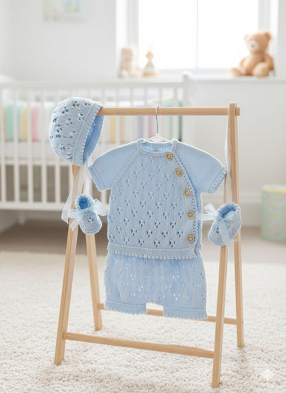 "Britney" 4 piece knitting pattern for reborn doll 16-22" or 0-3 Month old baby