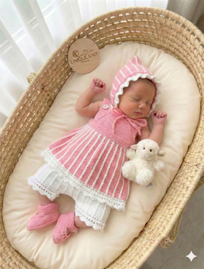 "Twinkle ” 4 Piece Set Knitting pattern for Reborn doll 16 -22” or 0-3 Mth Old Baby