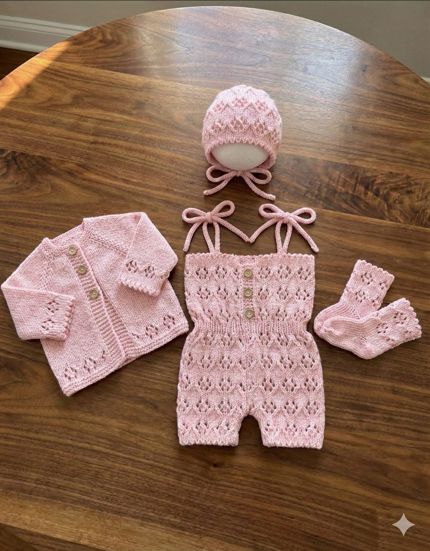 "Davina” 4 piece Set Knitting pattern for Reborn doll 16-22” or 0-3 Month Old Baby