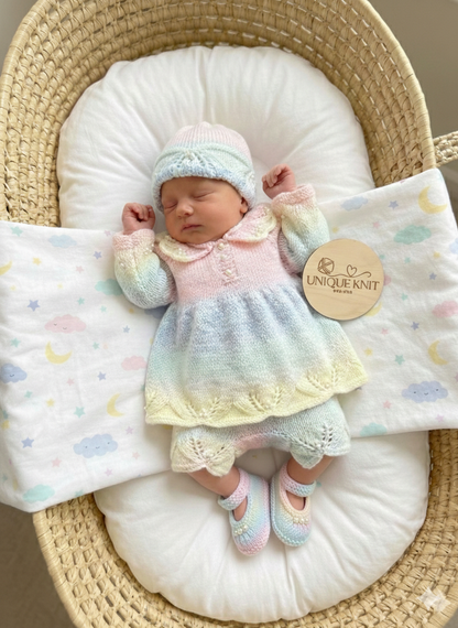 "Sunflower ” Angel Set Knitting pattern for Reborn doll 16 -22” or 0-3 Mth Old Baby
