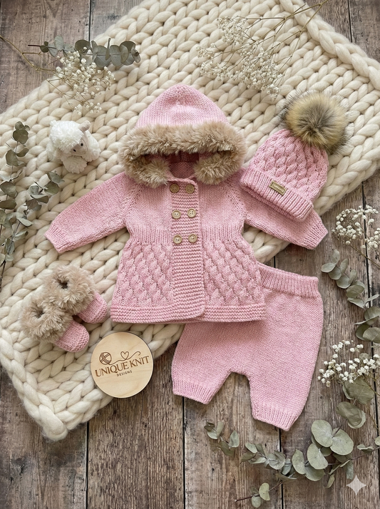 "Sage” 4 Piece Set Knitting pattern for Reborn doll 16-22” or 0-3 Mth Old Baby