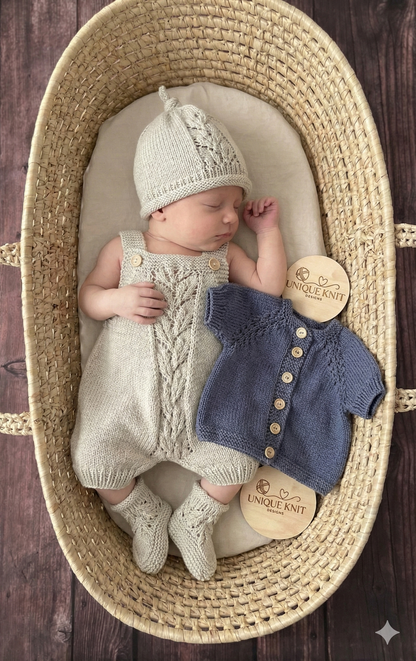 "Fern” 4 Piece Knitting pattern set for Reborn doll 16 -22” or 0-3 Month Old Baby